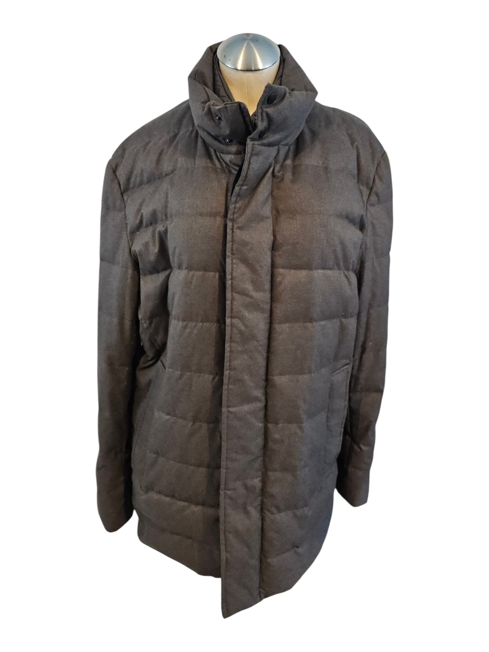 Cole Haan Size L Gray Puffer Coat Down Fill